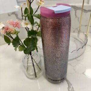 Starbucks Sparkling💗✨Pink and Silver Tumbler Stainless Steel 473ml